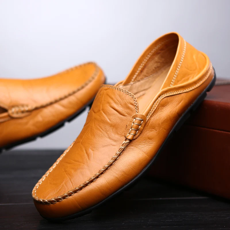 Men's Leather Casual loafers Shoes wedding Dress Shoes New Big Size  Moccasins Shoes Suede shoes High Quality zapatos