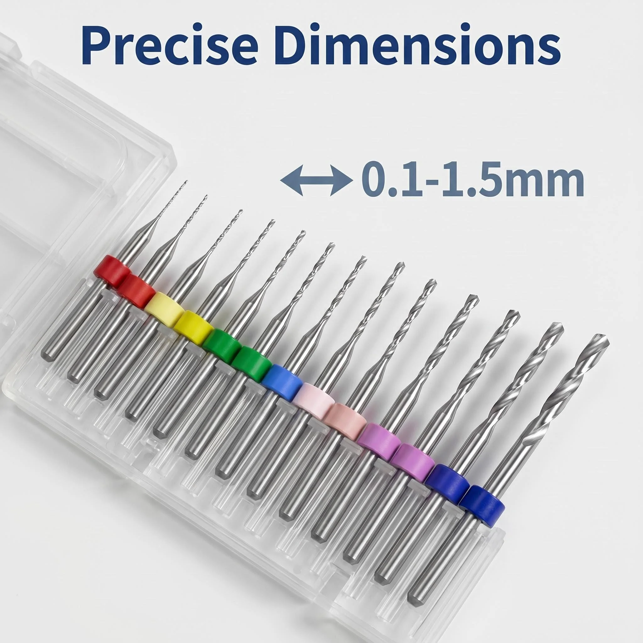 10pcs/Set High Quality Hard Alloy PCB Print Circuit Board Carbide Micro Drill Bits 0.1mm-1.2mm Set of Precision Tools