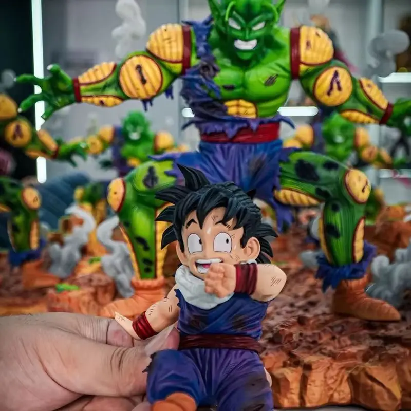

2025 New Dragon Ball Z Piccolo Protection Son Gohan Son Gohan Gk Model Anime Figure Protect One'S Own Battle Scene Toy Gifts
