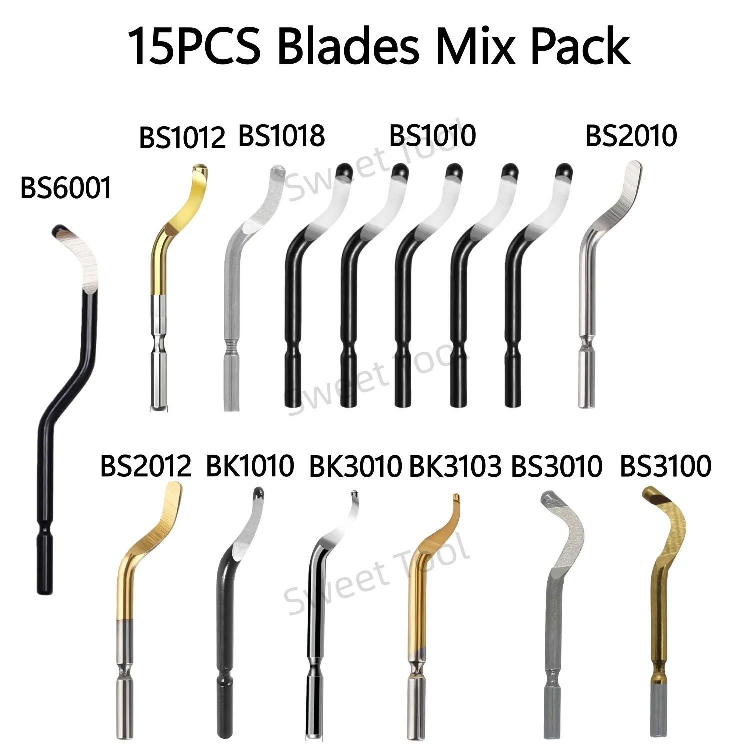 

15PCS High Speed Swivel Blades for Deburring System BS1010 BS1012 BS1018 BK3010 BS3010 Internal Thread Cleaning Tool