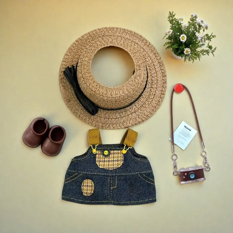 Mini Doll'S Clothes Outfit Accessories For Korea Kpop 15-17cm Labubu V1 V2 and 10cm cotton doll leopard print dress Clothing - view 2