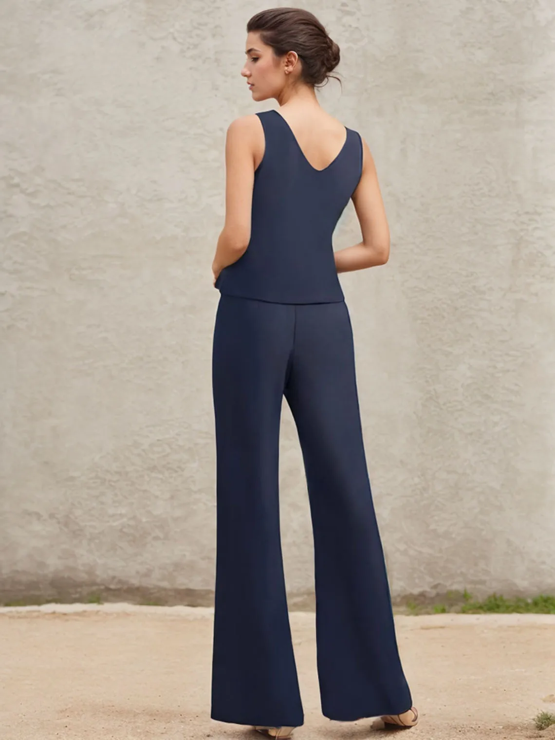 Elegant 3 ชิ้นชุดกึ่งทางการ PLUS ขนาดชีฟองแขนกุด Appliques อัญมณีคอยาวชุดราตรี 2025 ฟรีที่กําหนดเอง