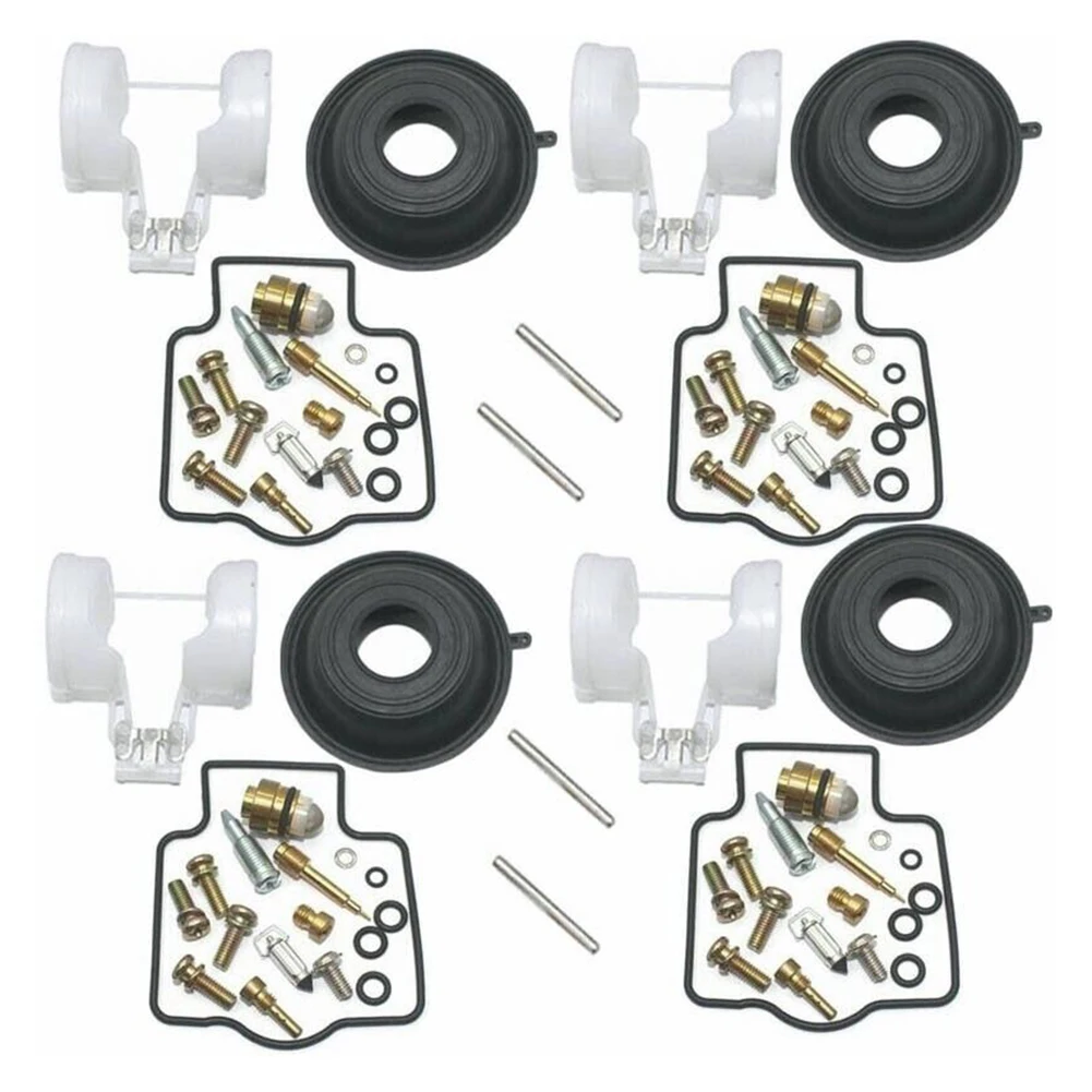 4pcs Carburetor Repair Kit Metal & Rubber FOR Zx600 Zx-6 1990-2005 Zx600 ZZR600 1990-1995 Zx600 Zx6R 1995-1997