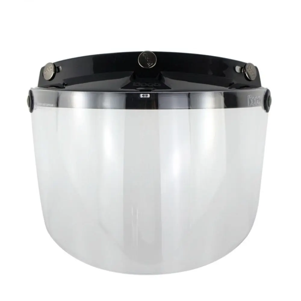 

PC Full Face Universal Motorcycle Open Face 3-Snap Wind Shield Lens Helmet Visor