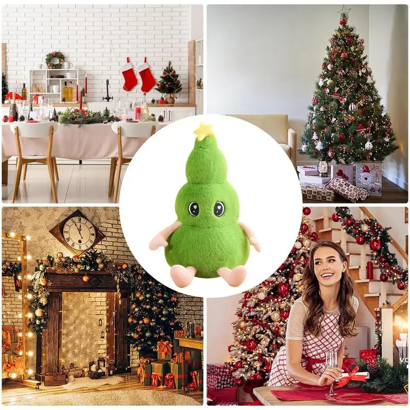 Weihnachtsbaum Plüschkissen Weihnachtsbaum Plüsch Puppe Couchkissen Weiche und bequeme dekorative Kissen Plüsch Weihnachtsfeier