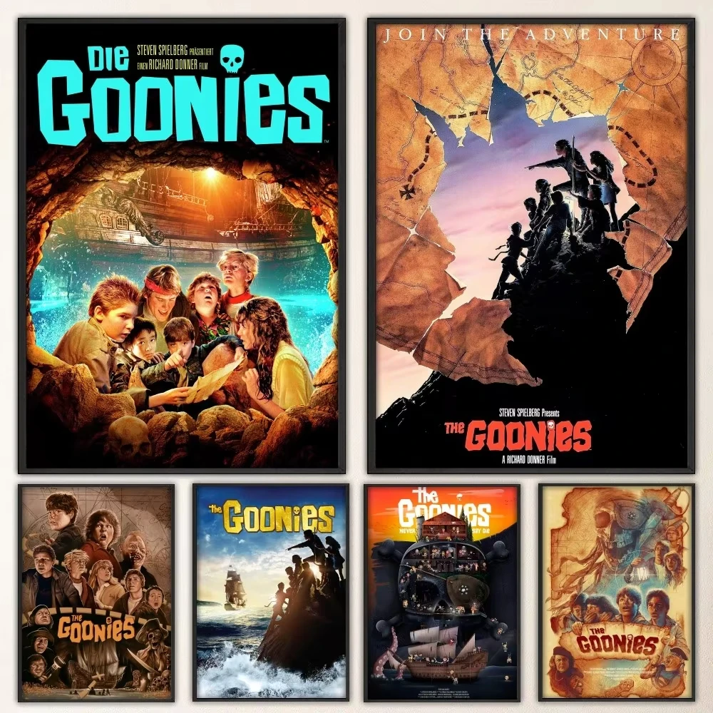 Classic The Goonies Moive Poster Fancy Poster Wall Sticker for Living Room Bar Vintage Decorative Canvas Painting