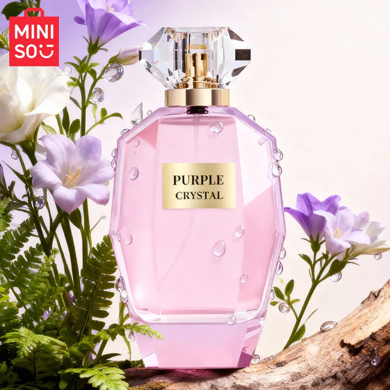عطر مينيسو بيربل كريستال للنساء عطر أصلي فاخر مزين بالزهور أو دو برفوم عطر مصمم للنساء بخاخ للجسم 100 مللي