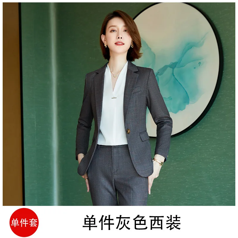 Business Wear Suit Female 2023 Spring and Autumn New Korean Style Temperament Slim Teacher Interview Formal Wear Work Clothes