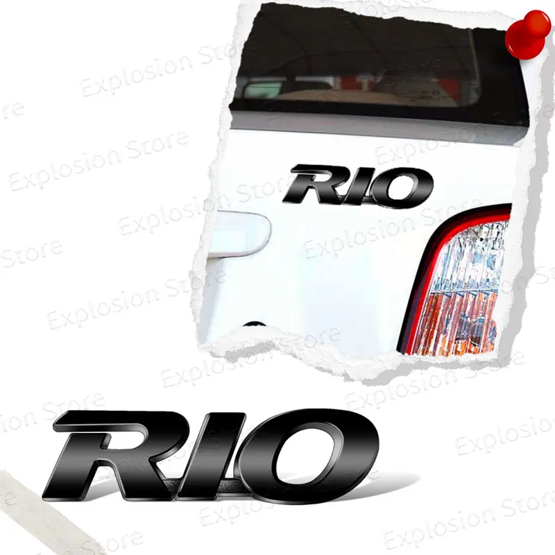 شعار إلكتروني تصفيف السيارة المعدنية ، شعار لاصق ، شارة الصندوق الخلفي ، ملصق الحاجز لكيا ريو ، سبورتاج ، ستينجر ، K3 ، K4 ، K5 ، بيكاندو ، سيد #4