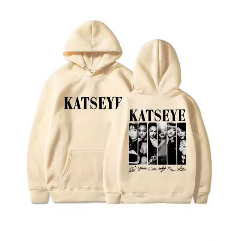 

Limited Edition Kpop Katseye Print Hoodie Vintage Trendy Y2k Fleece Oversized Men Women Streetwear Hoody Sweatshirt Fans Gift