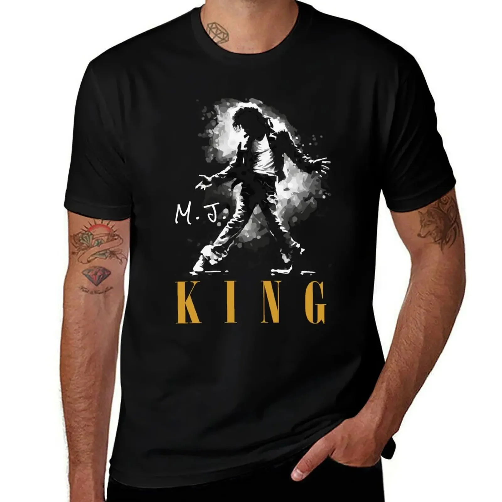 king of pop 2 T-Shirt plus size clothes cheap stuff men tshirt