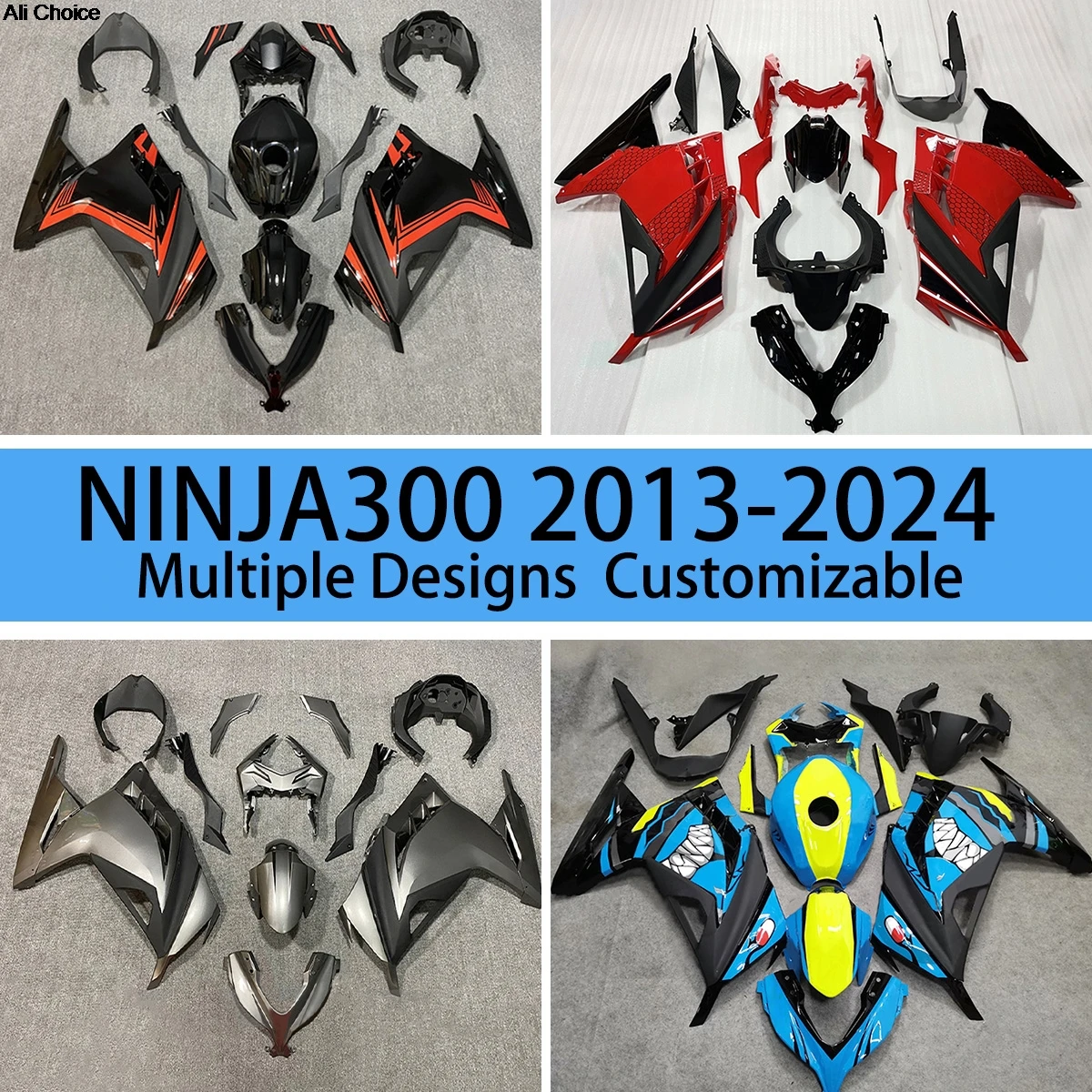 

NINJA300 2013 2014 2015 2016 2017-2024 ABS Fairing Kit for KAWASAKI Ninja 300 Motorcycle Set Parts Set Full Fairings Cowling