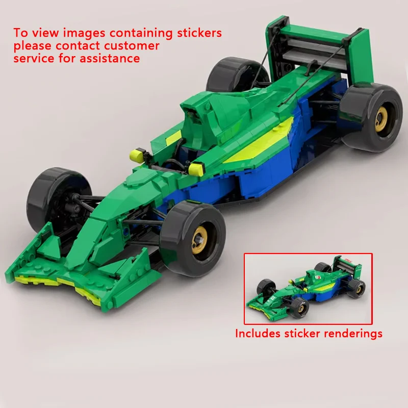 

qwert Speed Racing Car Model MOC Building Bricks Formula Racing Modular Technology Children Assemble Toys Suit Holiday Gifts