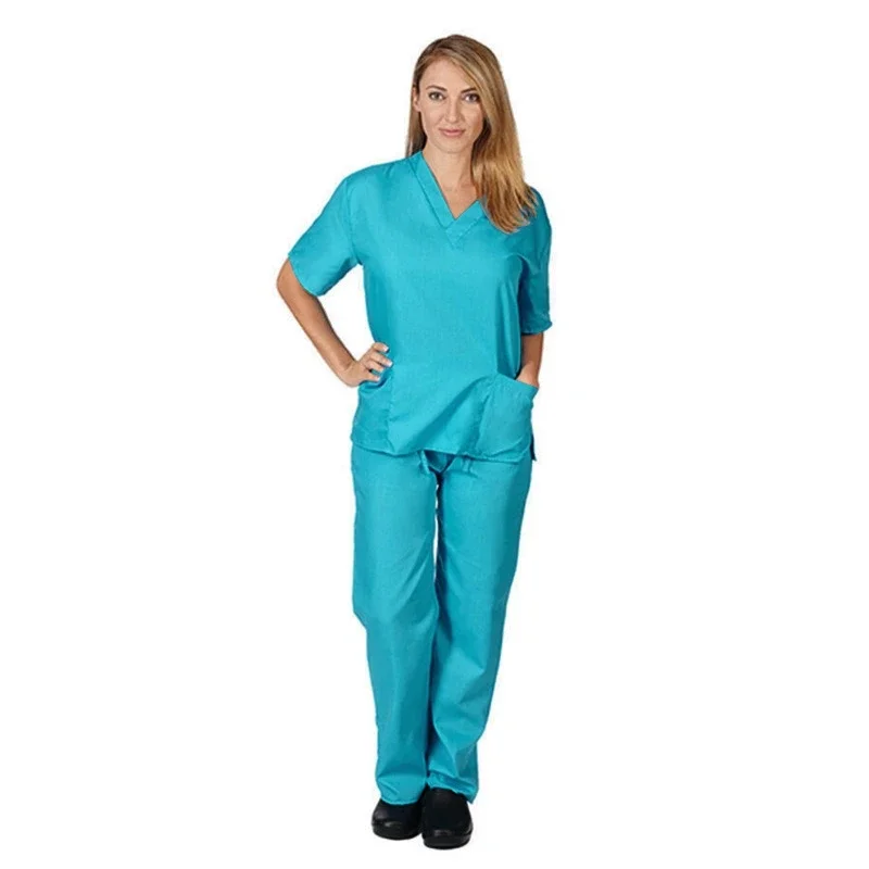 doctors-operating-theatre-short-sleeved-hand-washing-gowns-women's-suits-nurses-surgical-gowns-isolation-gowns-work-clothes