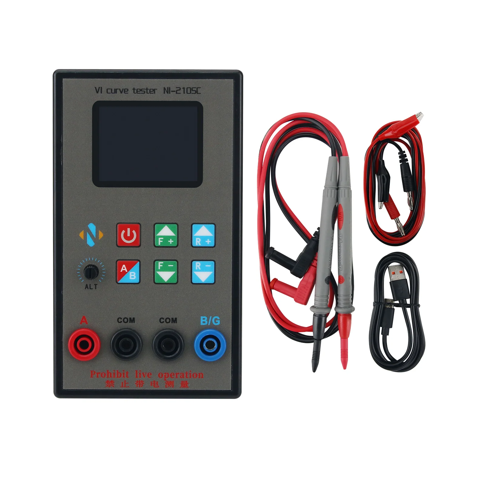 

NI-210SC Portable Dual Channel VI Curve Tester with 18 Levels Frequencies Adjustable with 2.0-inch TFT Screen