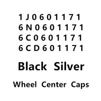 4 Pcs 56mm Car Wheel Center Hub Caps Rim Cover Hubcap Badge Logo Emblem Black Silver 1J0601171 6C0601171 6N0601171 6CD601171