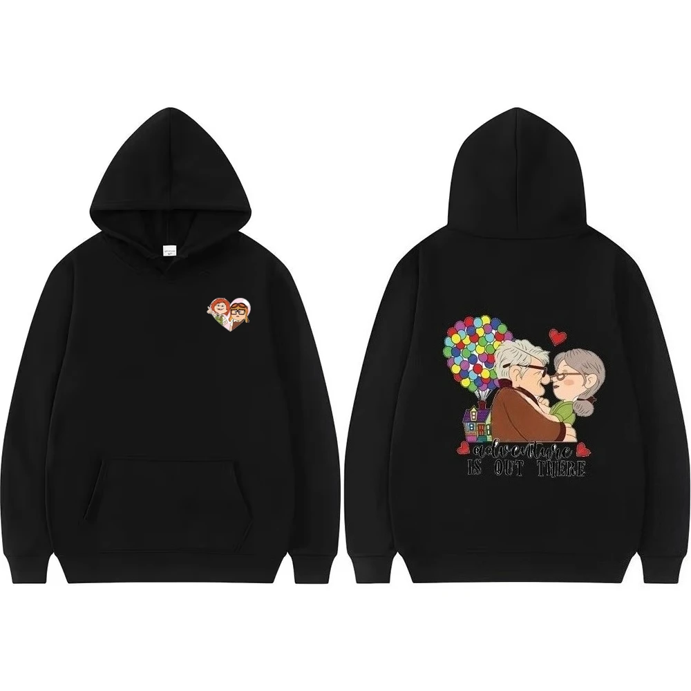 ديزني إيلي وكارل تي شيرت قطني تي شيرت هدية مغامرة هناك تي شيرت الملابس بيكسار أب فيلم عيد الحب 2025 هدية