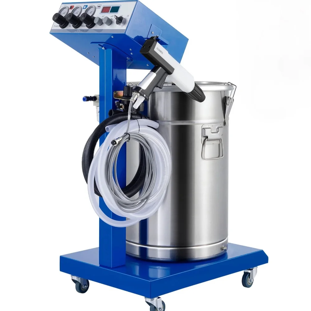 WX-958 Electrostatic Powder Coating System Machine Spray Guns with 45L Powder Hopper