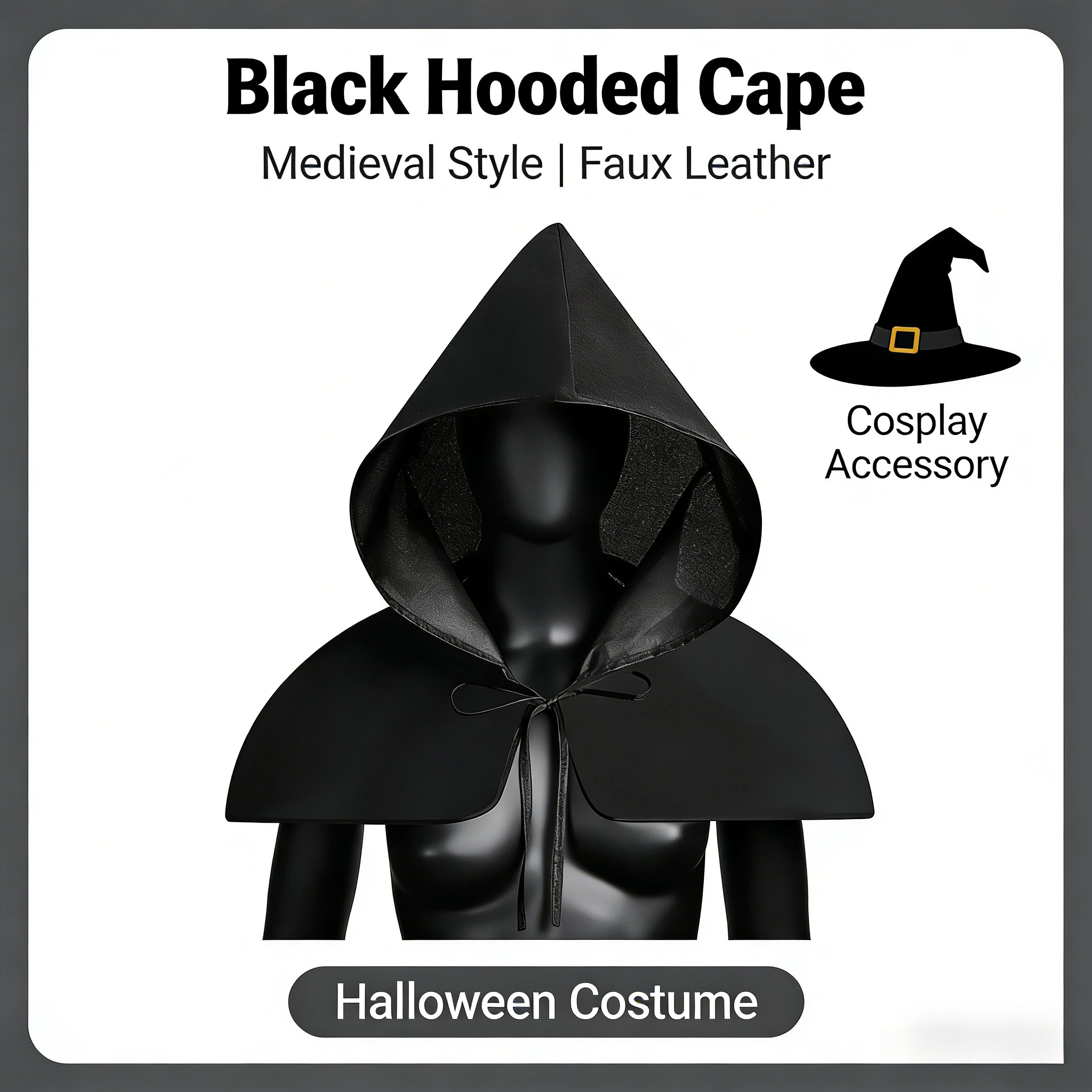 

Hood cape, medieval plague bird mask accessories hat cosplay headscarf accessories