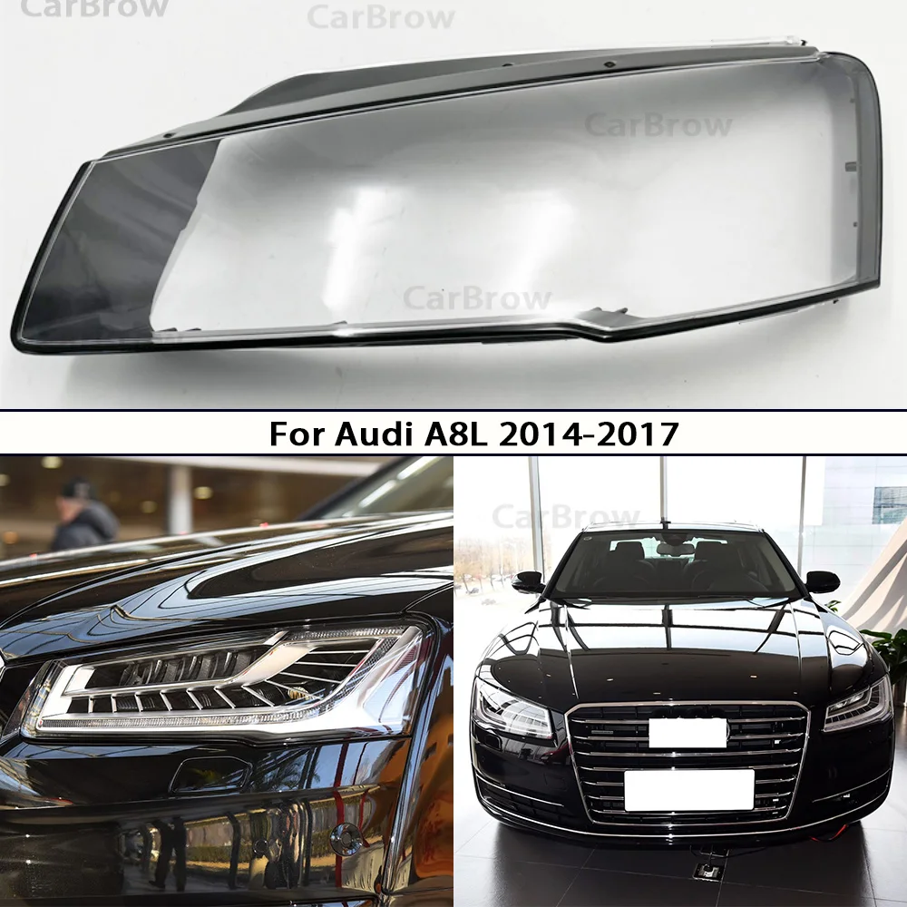 

Корпус фары, линза, крышка фары из плексигласа для Audi A8 2014 2015 2016 2017, корпус переднего света автомобиля, абажур автомобиля
