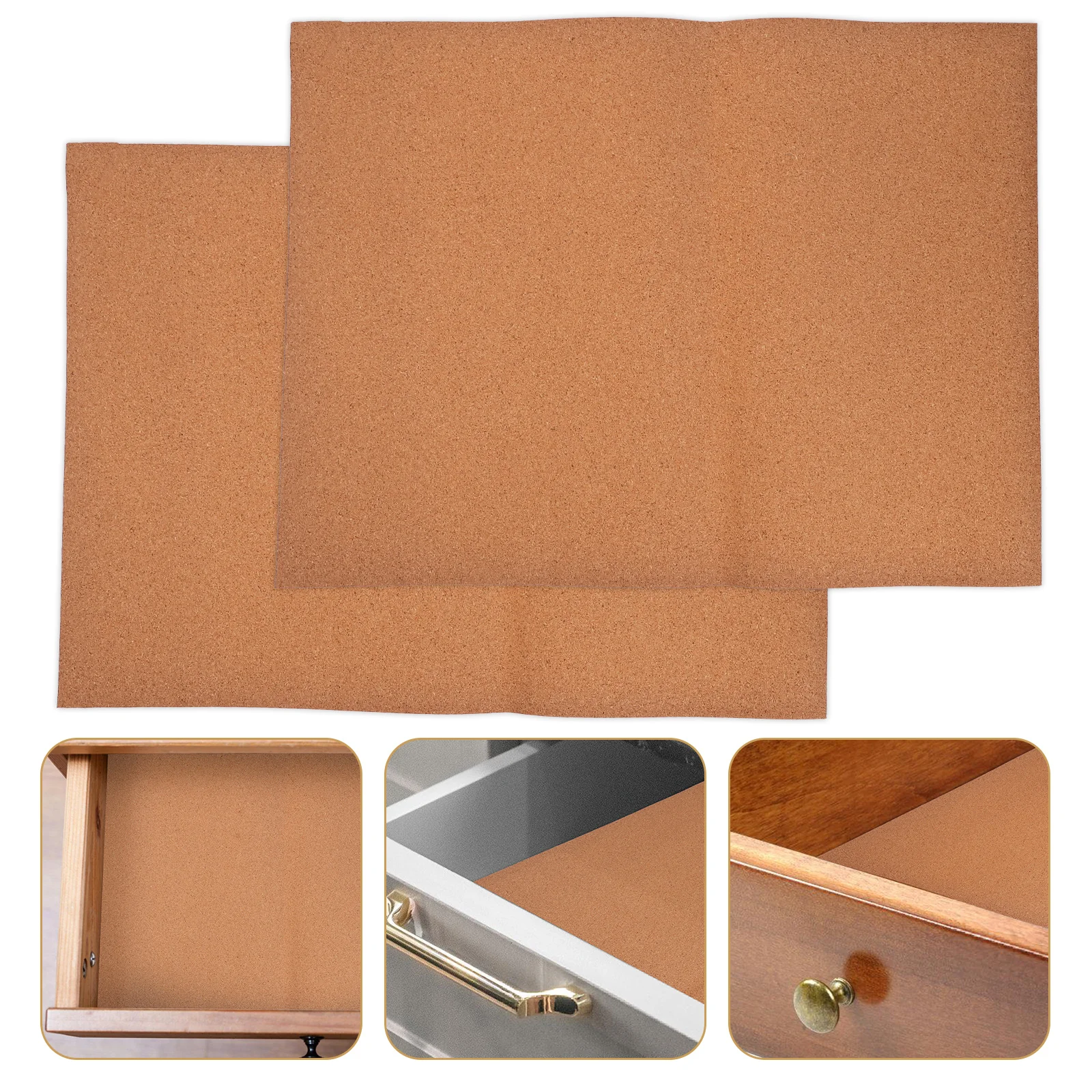 

2 Sheets High Density Cork Lining 30x40x01cm Drawer Liners Kitchen Shelf Cabinet Absorption Practical