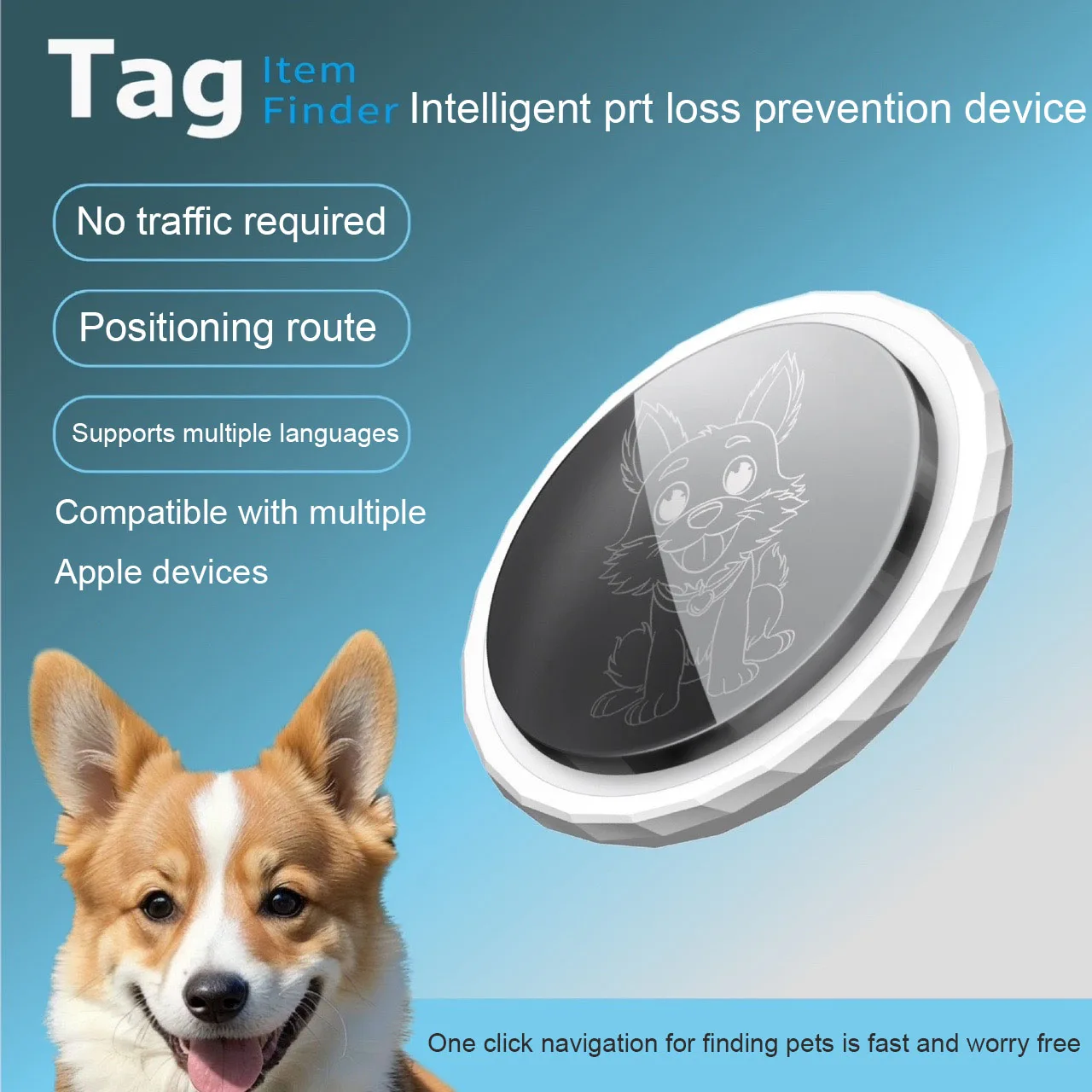 Mb Tag GPS Tracker certificazione MFI dispositivo di promemoria Anti-perdita portachiavi portafoglio auto Smart Air Tag funziona con Apple Find My