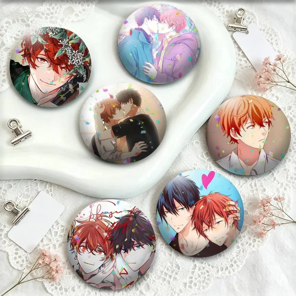 Given BL Anime Ritsuka & Mafuyu Sato  25 32 44 58 75mm Badges Personalized Round Brooches Pins Accessory Gift