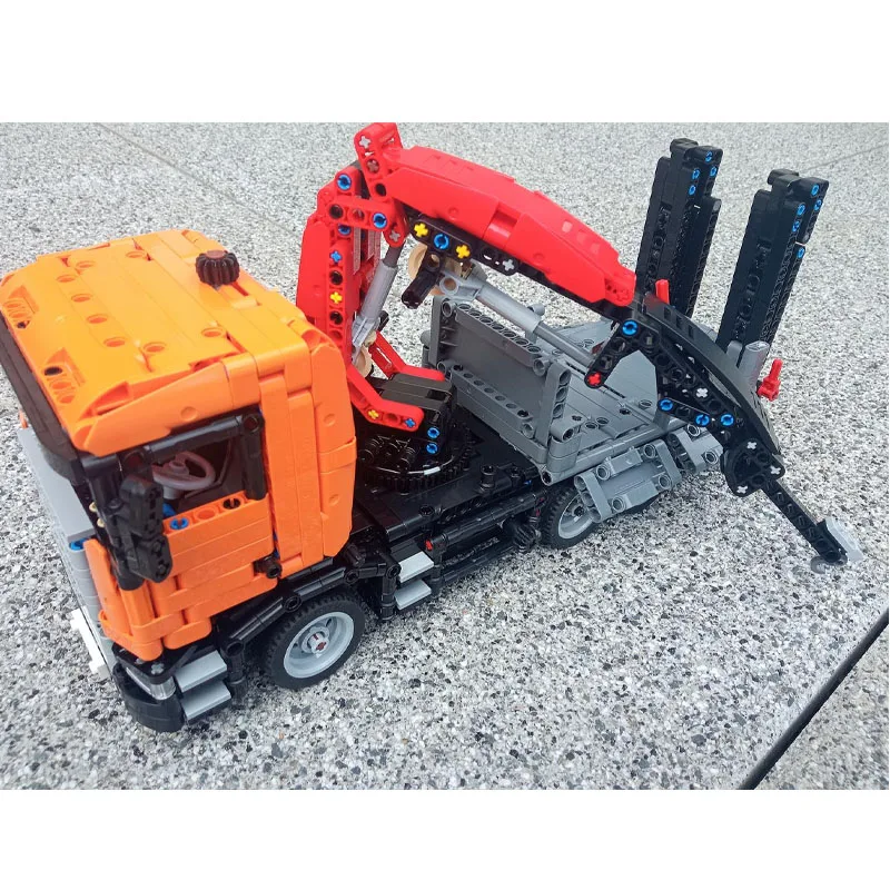 MOC-134985 الكلاسيكية الجديدة شاحنة رافعة البضائع بنة نموذج، 1401 قطعة، لعبة عيد ميلاد الإبداعية هدية للبنين والأطفال #6