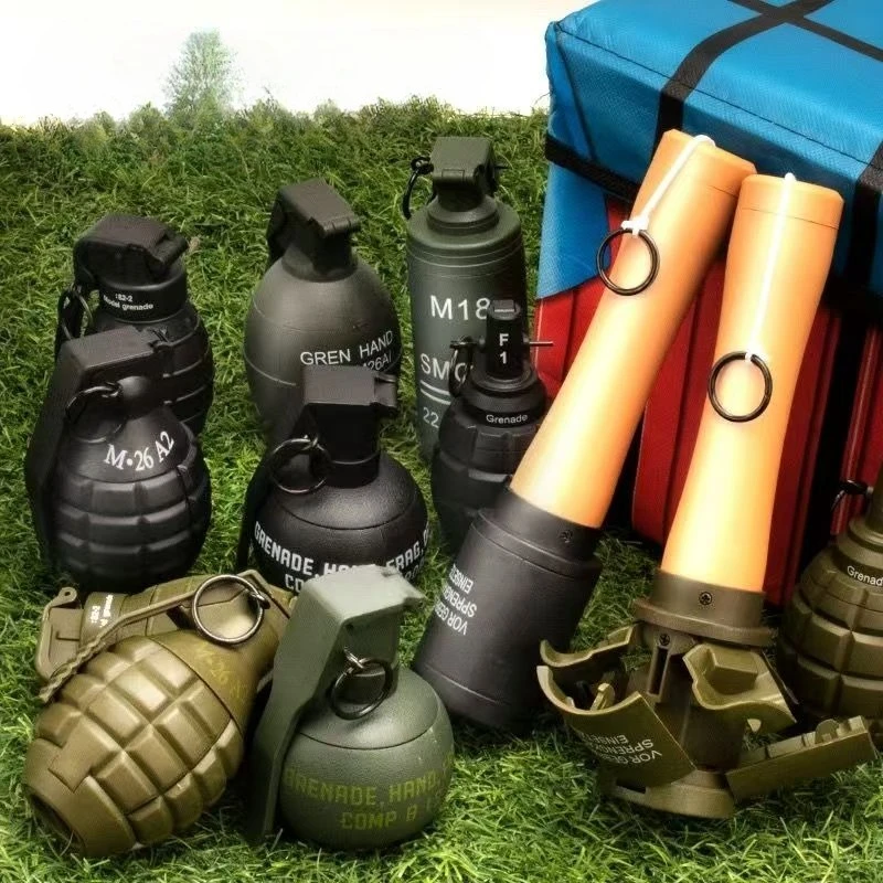 

AQTactical Smoke Grenade Model M67 Burst Mine Water Grenade Bouncing Smoke Grenade and Other 10 Different Airsoft Grenade Models