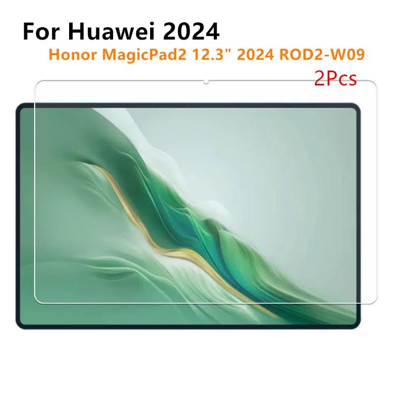 2Pcs Tempered Glass Film For Huawei Honor MagicPad2 12.3 inch 2024 ROD2-W09 9H HD Anti Scratch Screen Protector Accessories film