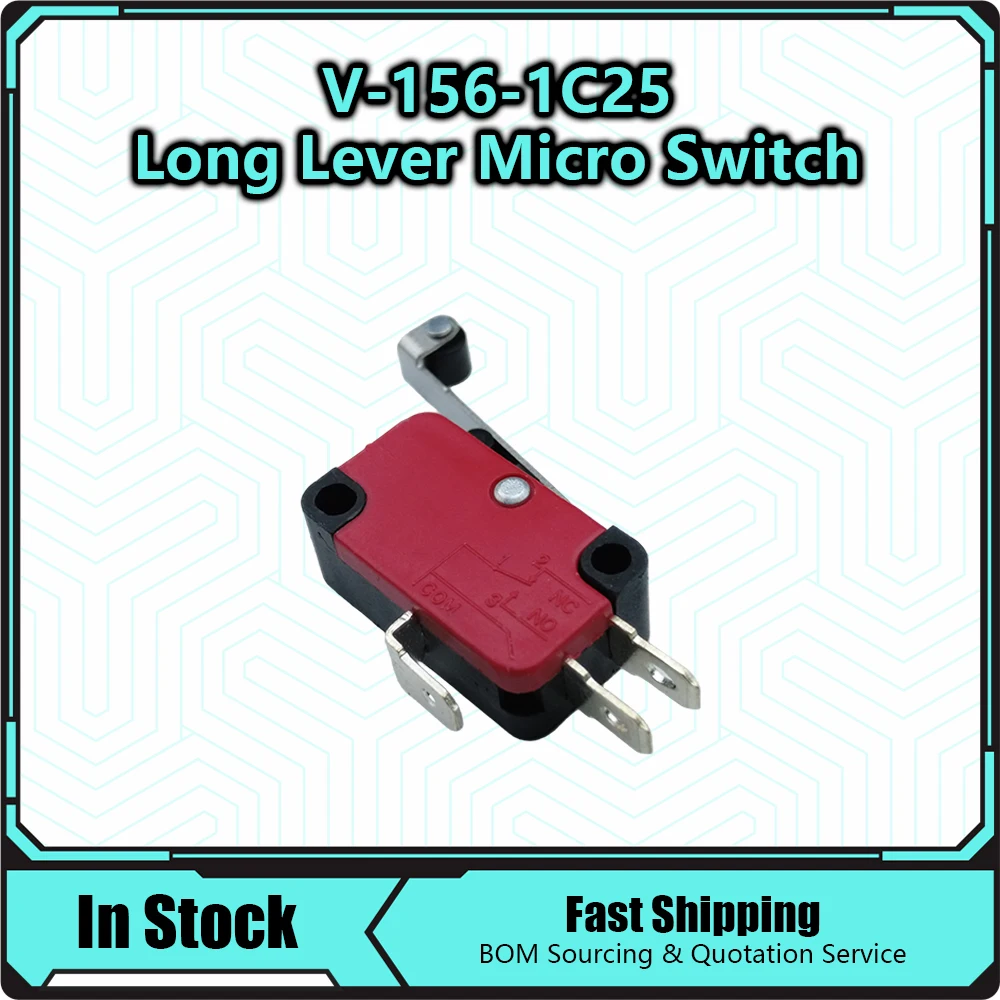 V-156-1C25 15A The micro switch, Push Button SPDT Momentary Snap Action Limit switch, travel switch