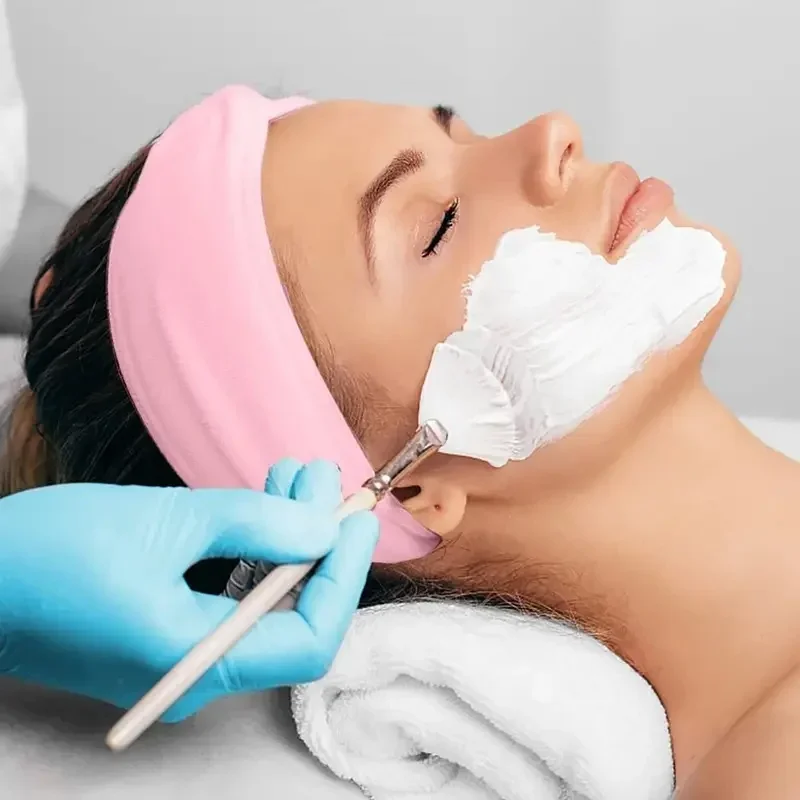 8 unids/set de brochas faciales, brochas de maquillaje con ventilador, máscara portátil suave, cepillo, diadema de Spa, envoltura de cabello estirable, herramientas de maquillaje para el cuidado de la piel