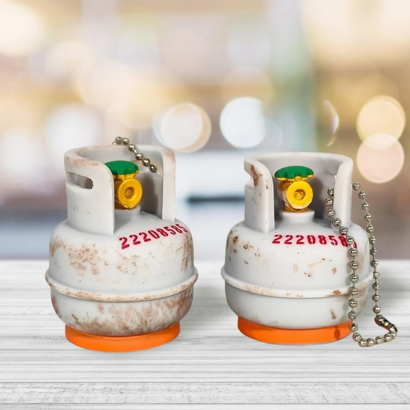 Metal Gas Cylinder Keychain Antique Hanging Ornament Fashion Jewelry Suitable for Daily Carry or Special Gifts
