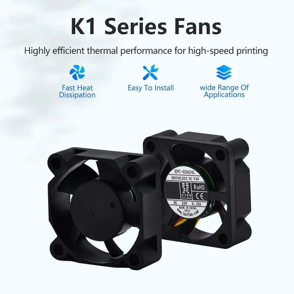 Creality K1/K1C/K1 Max Extruder-Lüfter-Set 3010 Axiallüfter und 4020 Gebläselüfter DC24V Kühlung Hotend-Lüfter Hoher Luftstrom 3D-Drucker-Teil – Detail 2
