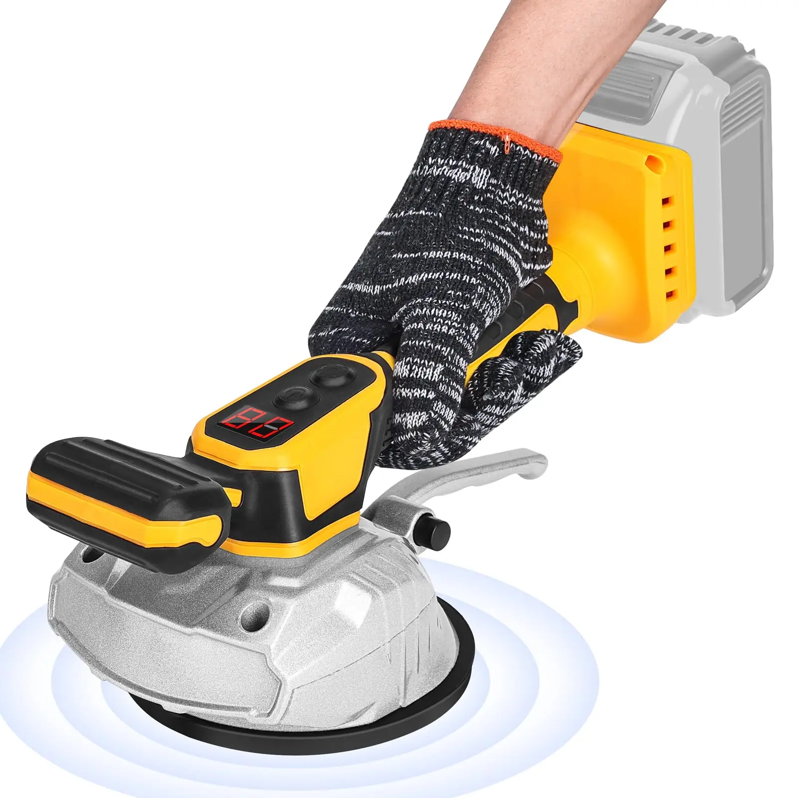 Portable Tiler Vibrator Tool Cordless Tile Vibration Leveling Machine for Dewalt 20V Battery for Suction Cup,Floor(No battery)