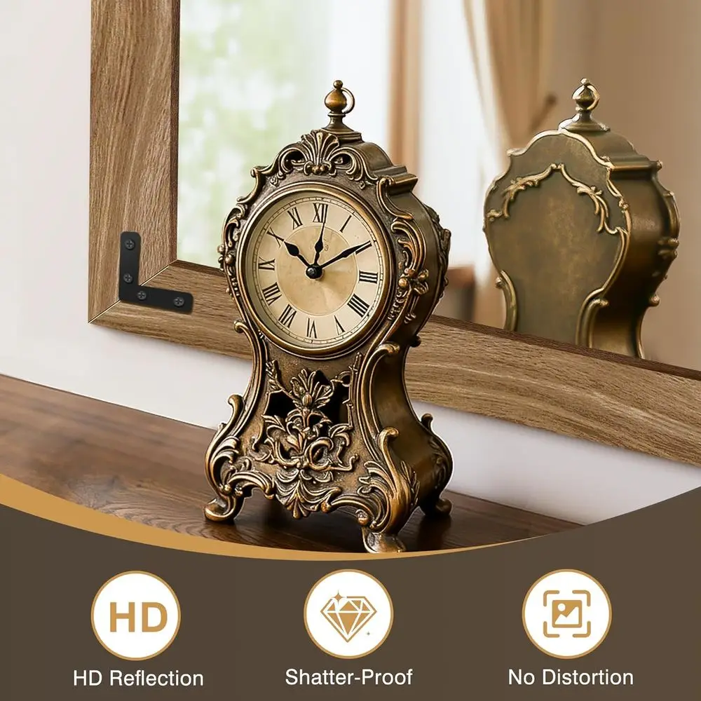 مرآة كاملة الطول، مرآة أرضية بإطار من الخشب الصلب مقاس 55 × 22، للمزرعة أو غرفة النوم، غرفة المعيشة، ديكور المدخل، الميل أو التعليق