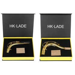 Tenor Alto Saxophone Bent Neck with Soft Wood Brass Neck Sax Bent Neck Wind Instrument Accessories Sax Parts High-end Carton