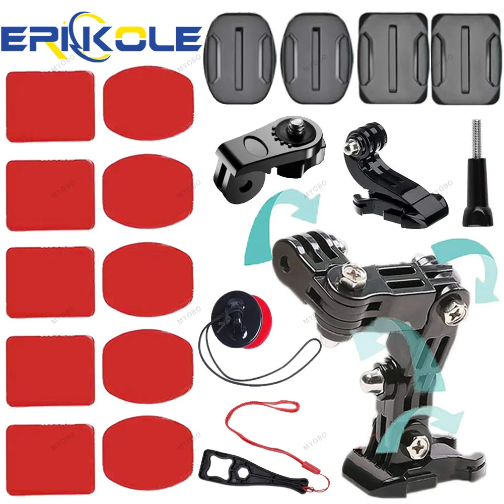 Zestaw kasku motocyklowego do kamery GoPro Hero 13 12 11 10 9 Uchwyt na podbródek do kasku Go Pro Insta360 DJI Osmo Zestaw akcesoriów