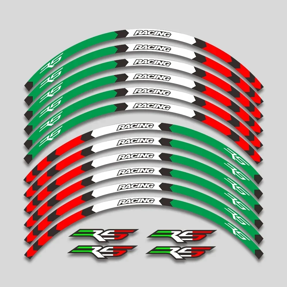 

17-дюймовые аксессуары для мотоциклов, наклейки на обод шины, водонепроницаемые наклейки, ступица колес, набор светоотражающих лент в полоску для Aprilia RS 125 Rs125