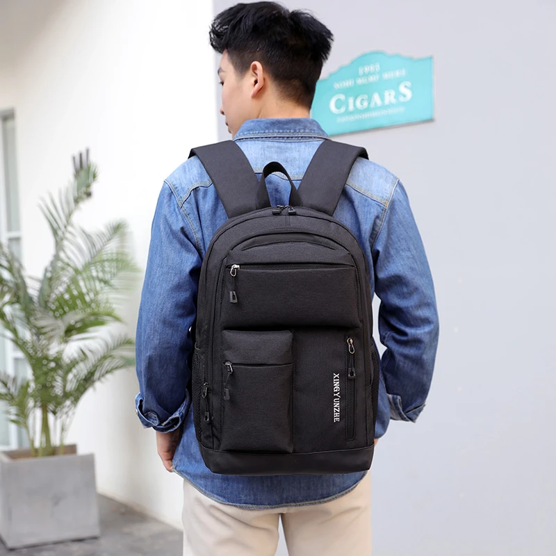 Zaino da lavoro maschile con ricarica USB Viaggio Viaggio Lavoro Zaino per laptop Borsa da campeggio per escursionismo all'aperto Zaino per il fine settimana