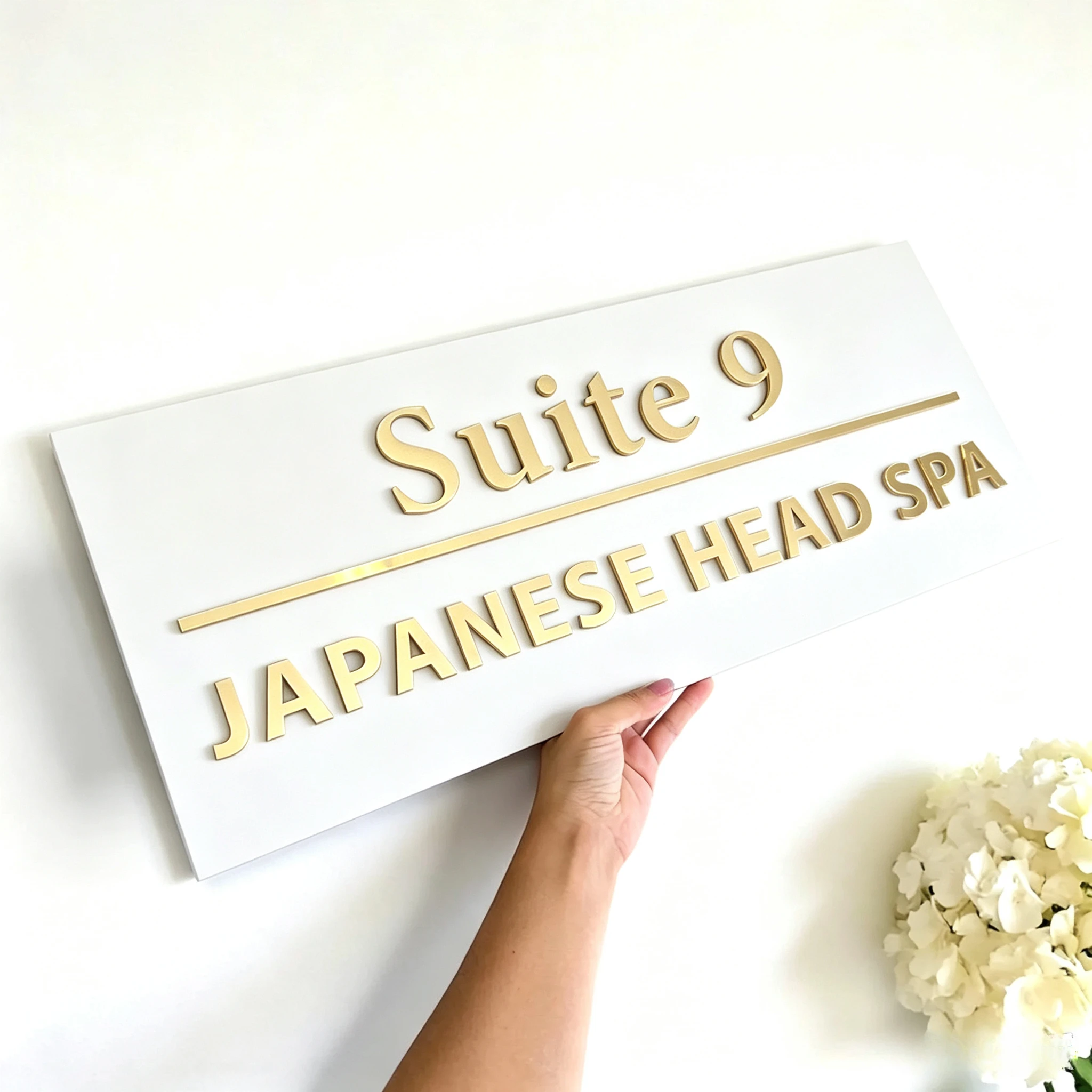 Custom 3D Acrylic Door Sign for Salon Spa Office 3D Laser Cut Business Nameplate Personalized Wall