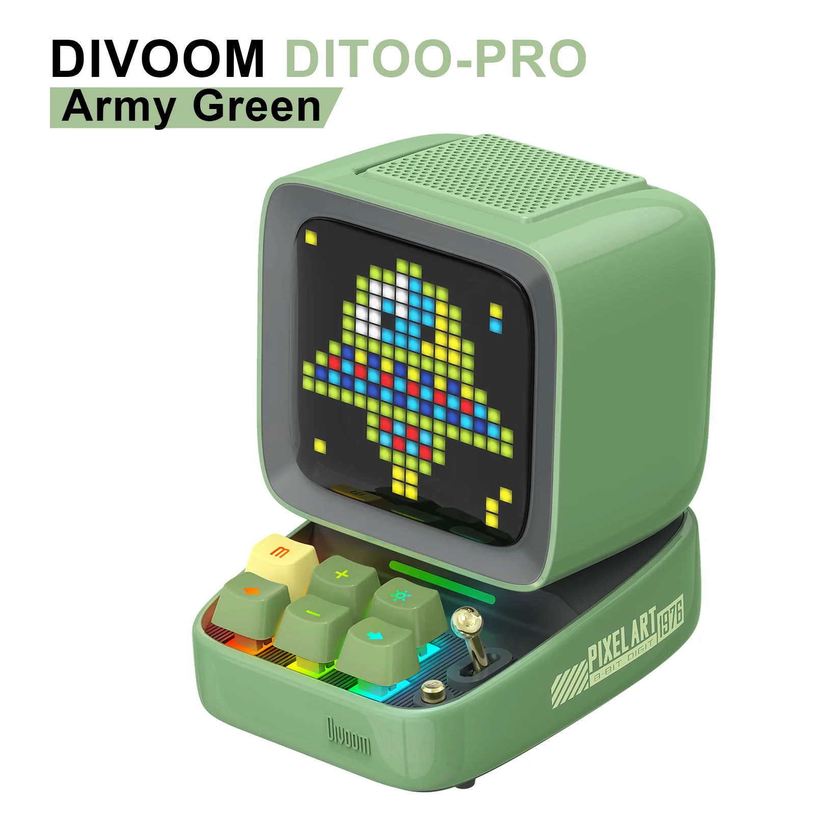 Divoom Ditoo-plus ポータブルBluetoothスピーカー3.55インチLED