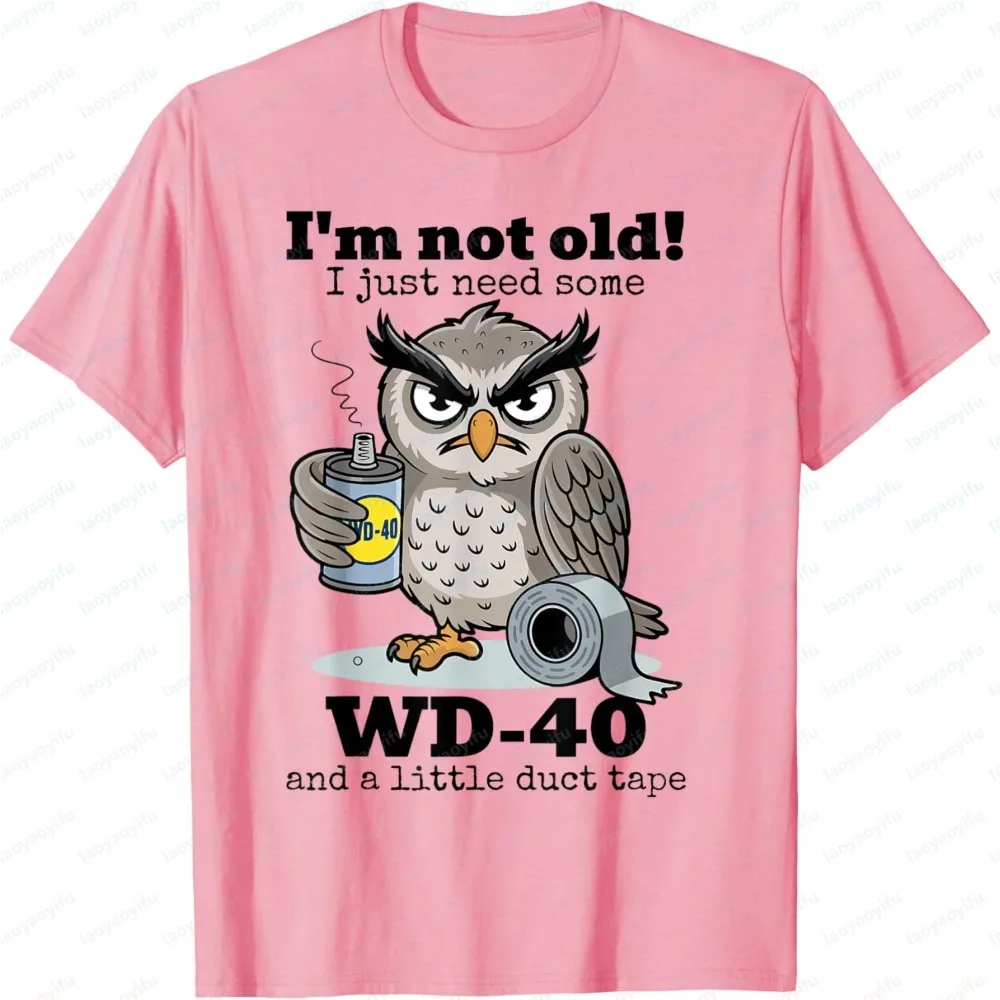 Men Summer Short Sleeve Graphic Tee, Owl Print 