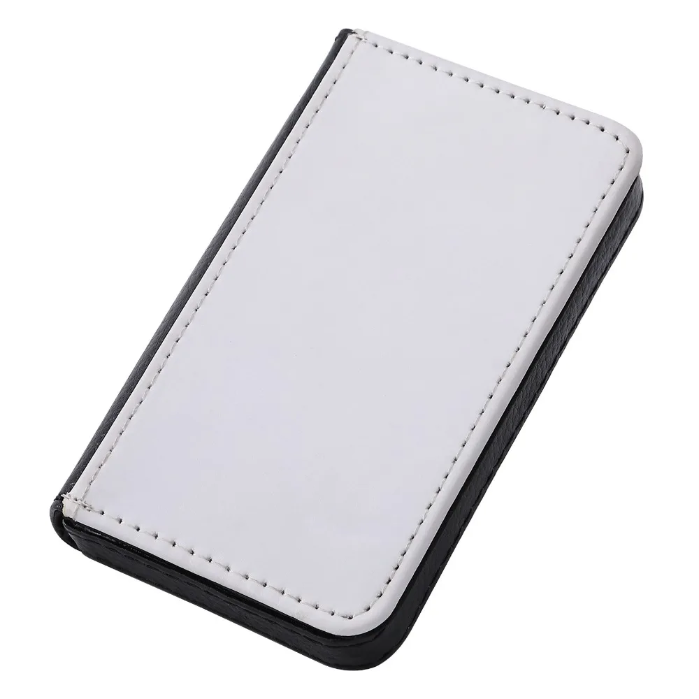 DIY Blank Name Card Holder PU Leather Elegant Design Thermal Dye Sublimation Card Case Card Organizer Lightweight