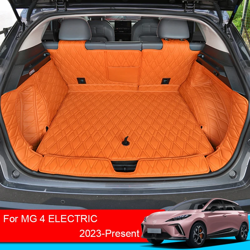 

For MG 4 ELECTRIC 2023 2024 2025Car Floor Mat Leather Tray Carpet Cargo Liner Custom Auto Trunk Carpet Internal Accessories Mats