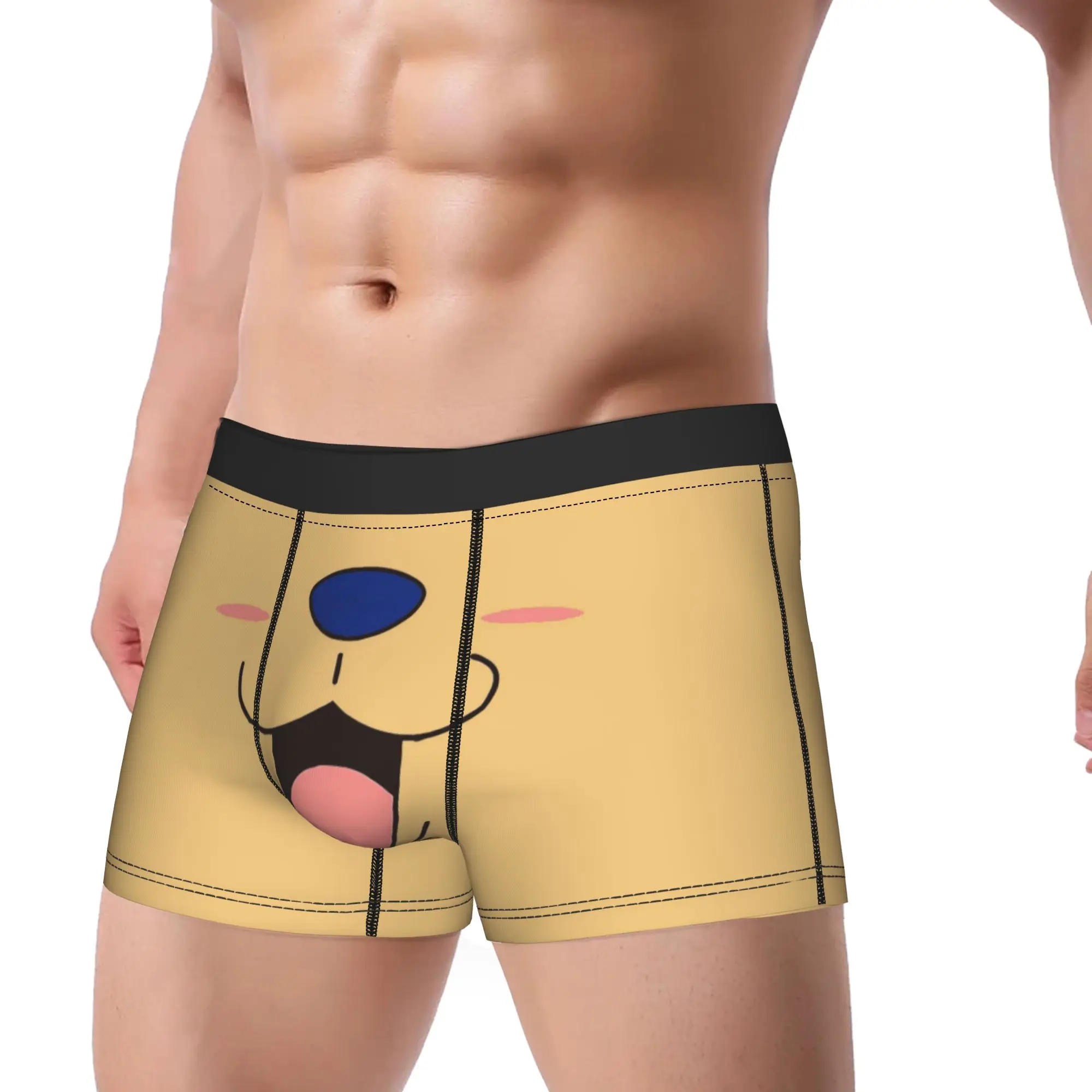 Smile Chopper One Piece Men's Underwear Pirates Boxer Briefs Shorts Panties Humor Breathable Underpants for Homme M-XXL