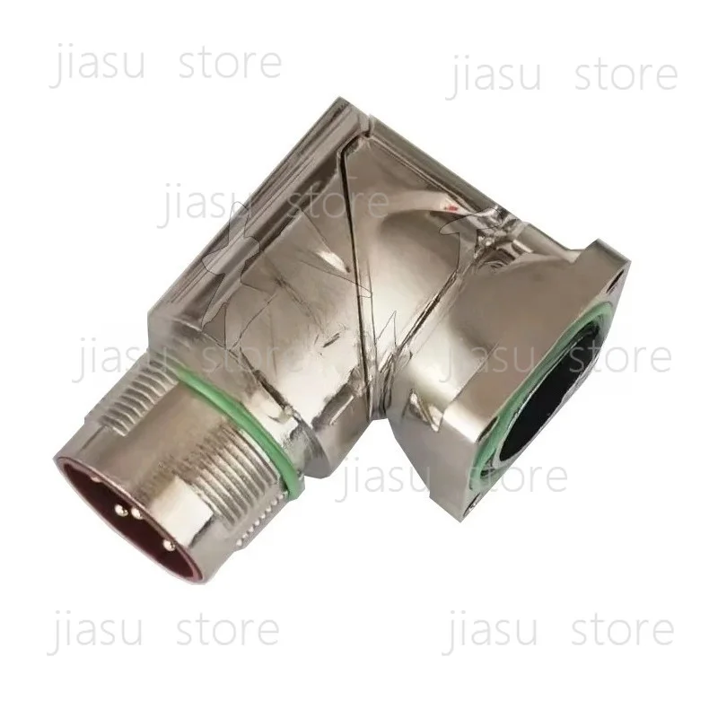 

M23 servo motor connector 6-core 8-core M923 power plug 8pin curved connector with internal thread 6-hole