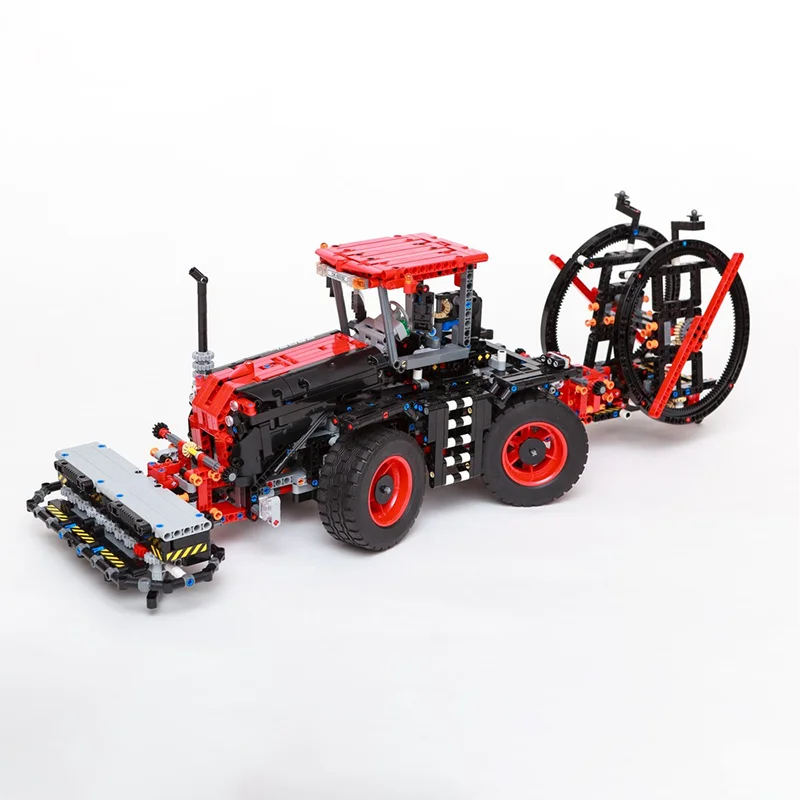 3385PCS MOC Claas Xerion 5000 TRAC VC 8 Attachments Multi-Functional Agricultural DIY Model Building Blocks Birthday Toys Gift