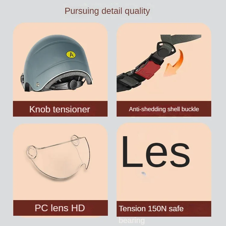 Safety Helmets for Men and Women Half Helmets for Electric Vehicles All-season Universal Motorcycle Head Protection Helmets