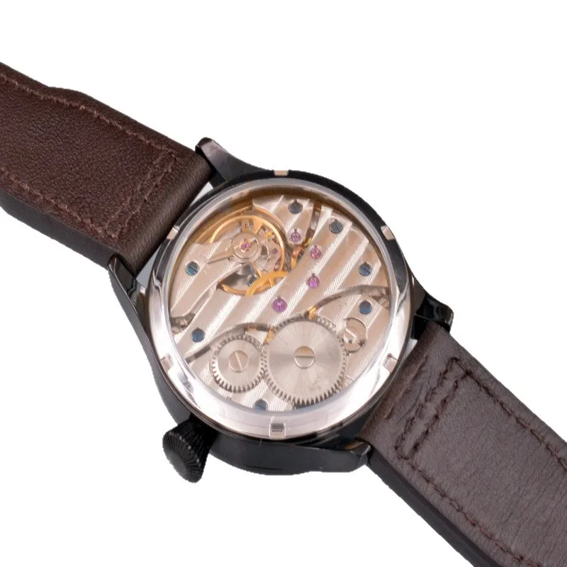 Orologio Pilot Orologio da uomo con quadrante grande rotondo Orologio meccanico da uomo con cintura in acciaio luminoso impermeabile